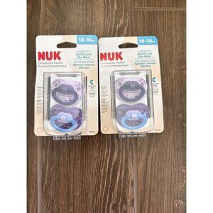 NUK Orthodontic Pacifiers Silicone Set Of 4 Heart-Shaped Shield age 18-36 mo